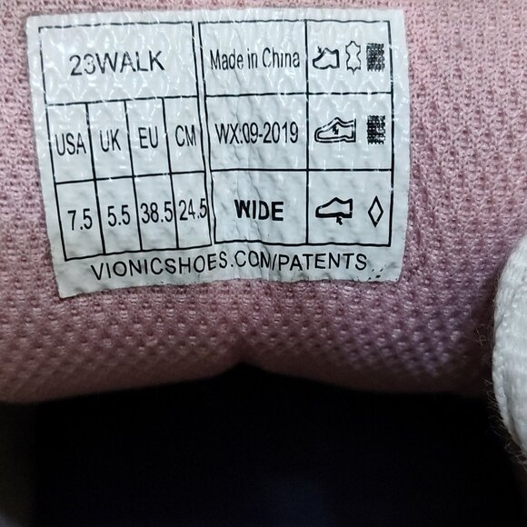 Vionic 23Walk Walking Sneaker Leather Mesh Upper Women 7.5W New Balance Insoles - Picture 10 of 10